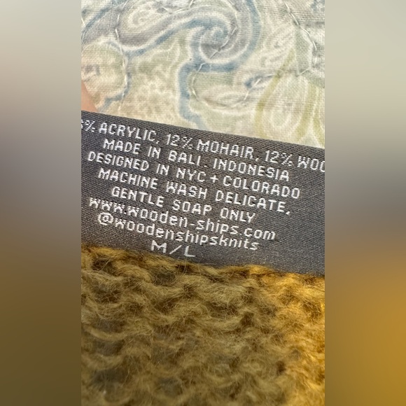 WOODEN SHIPS CROPPED DESERTSCAPE CREW LIGHTWEIGHT SWEATER - Picture 3 of 9